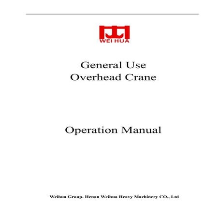 Operation manual of overhead__ crane.DOC