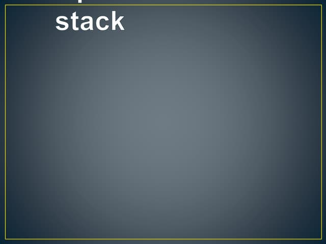 Operation on stack