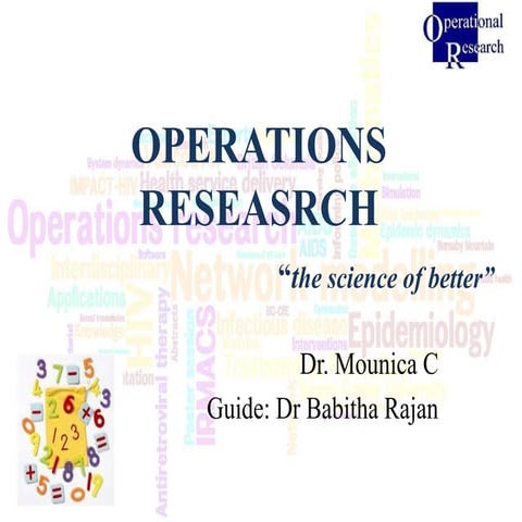 Operation research | PPTX | Business | Business and Finance