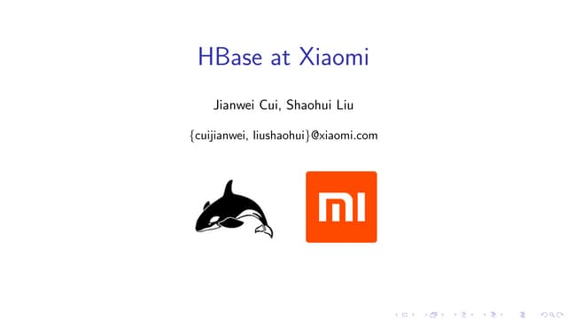 HBaseCon 2015: HBase Operations at Xiaomi