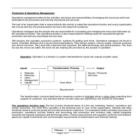 Operations and competitiveness