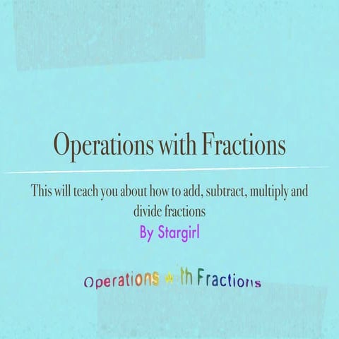 Operations fractions