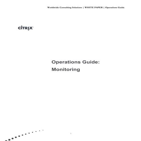 Operations guide   monitoring