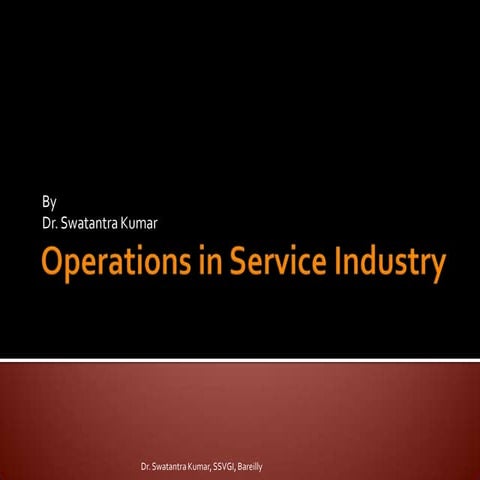 Operations in service industry 3
