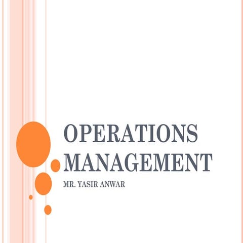 Operations management