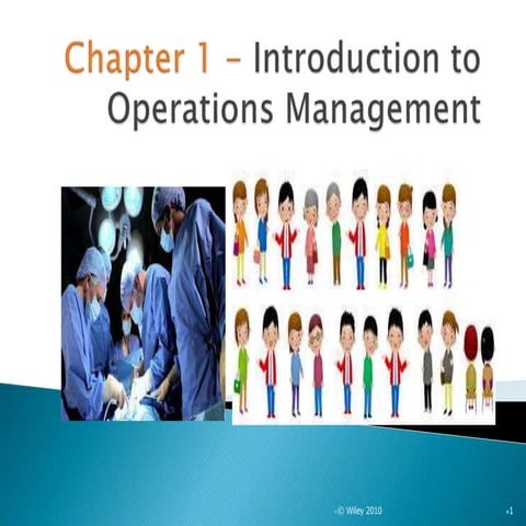 Operations management Meaning , use , need 