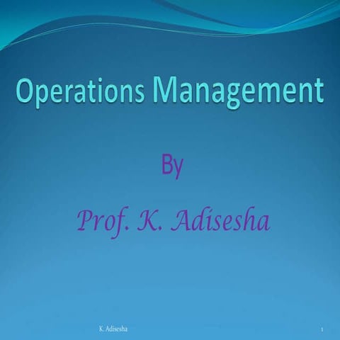 Operations Management