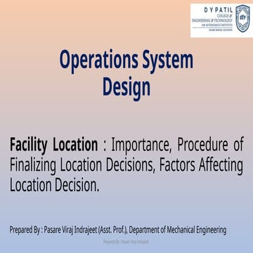 Operations Management - Facility Location.pptx