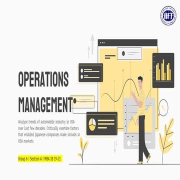 Analysis of Japanese entry in USA automobile industry