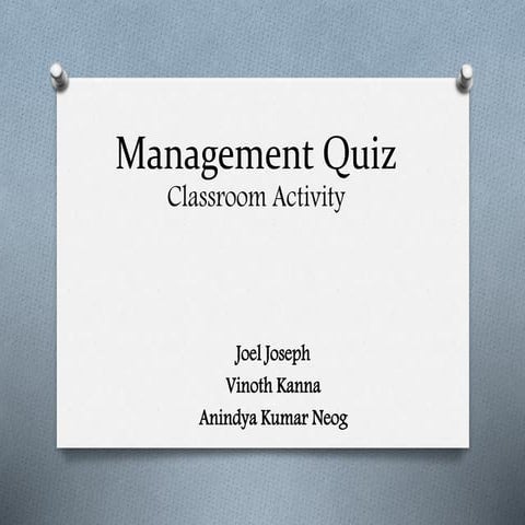 Operations management quiz