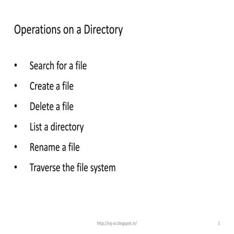 Operations on a directory 54(3