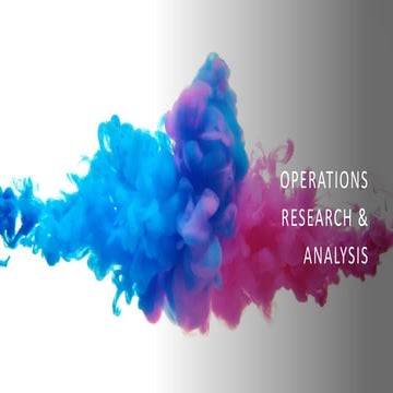 WHAT IS OPERATIONS RESEARCH ANALYSIS visual data 8