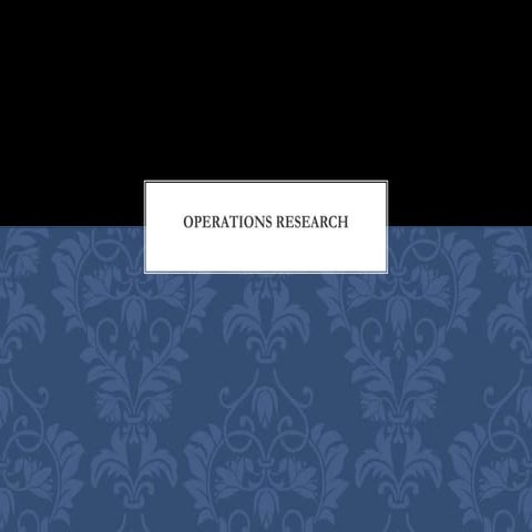 Operations research lpp