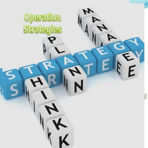 Operations strategy for MBA, CA, CMA, B COM, M COM 