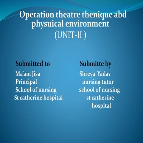 Operation theatre and technique(msn)