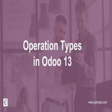 Operation Types in Odoo 13