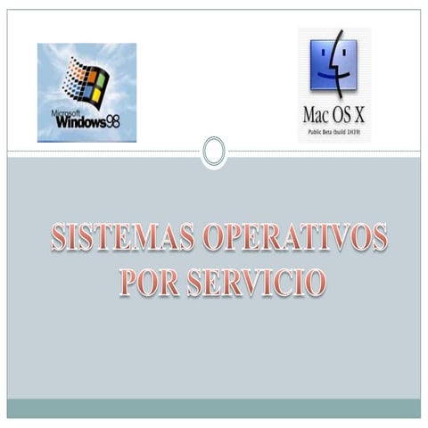  Sistemas Operativos por servicio