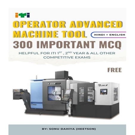 Operator Advance Machine Tool Question Paper ITI MCQ Book Free
