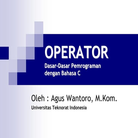 Operator bahasa c | PDF