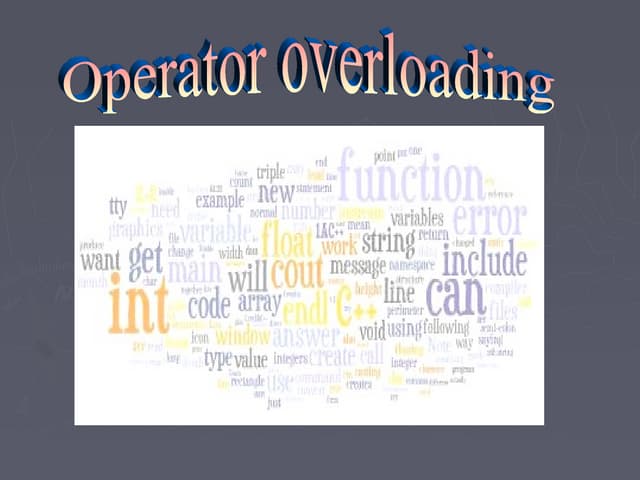 Operator Overloading | PPT