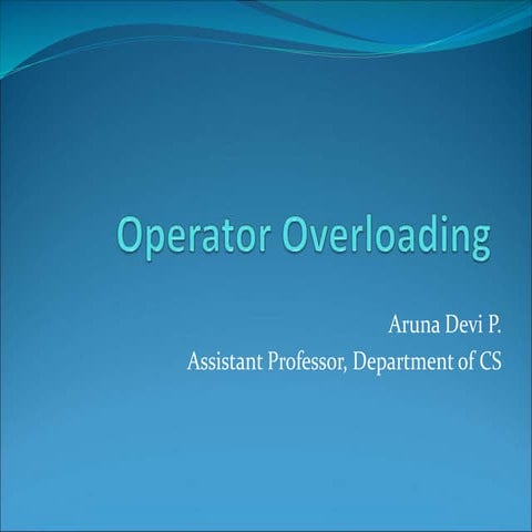 Operator overloading C++