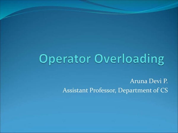Operator overloading C++