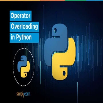 Operator Overloading In Python | PPT