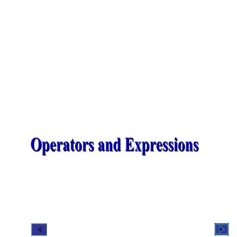 Operators and Expressions in C# | PPT