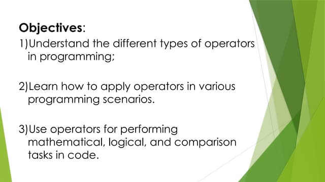 OPERATORS power point presentation for ICT