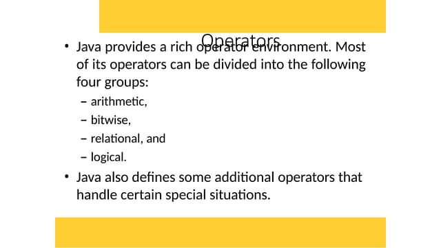 Arithmetic      Operators ____ java.pptx