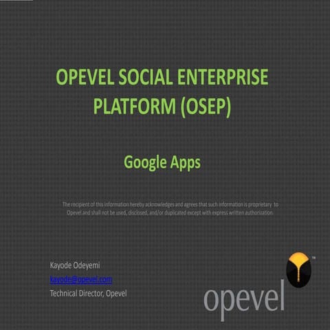 Opevel social-enterprise-platform osep-google_apps_slideshare