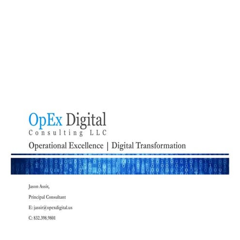 OpEx Digital Consulting LLC Capabilities Summary 2018