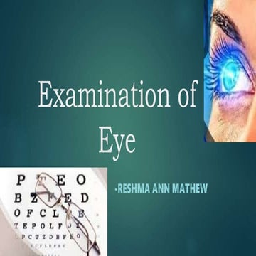 Ophthal examination of eye