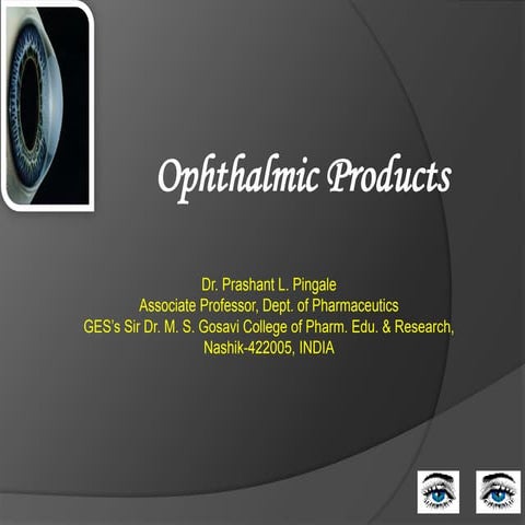 Ophthalmic drug delivery system