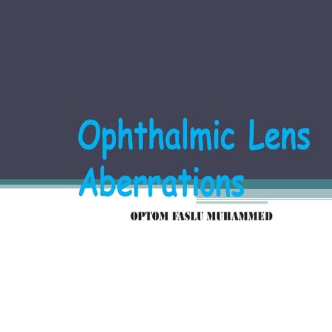 Ophthalmic lens aberration