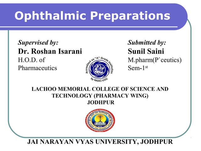 Ophthalmic preparations2