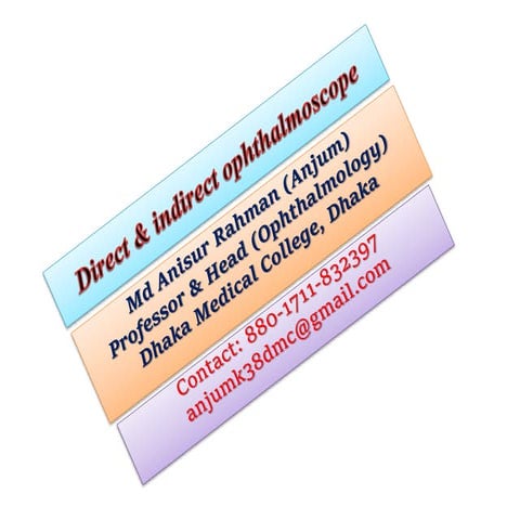 Ophthalmoscope direct and indirect