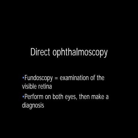 Ophthalmoscopic slides