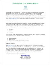 Freedom from Your Opiate Addiction 