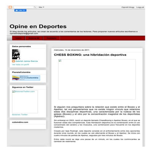 Opine en Deportes Chess Boxing