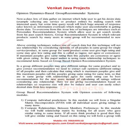 Opinion dynamics(opinion dynamics based group recommender systems)     screen...