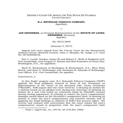 Opinion grossman FL preemptory challenges