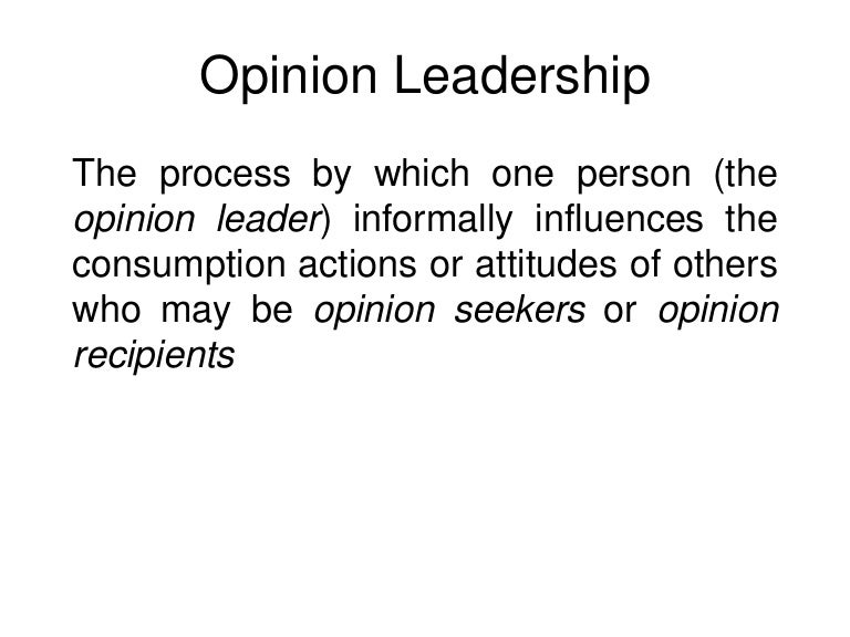 Opinion leadership.ppt
