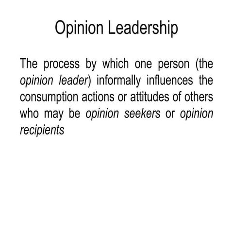 Opinion leadership.ppt