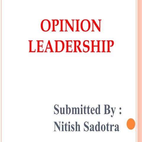 Opinion leadership