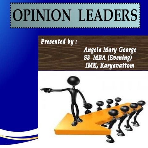 Opinion leaders & wom communication