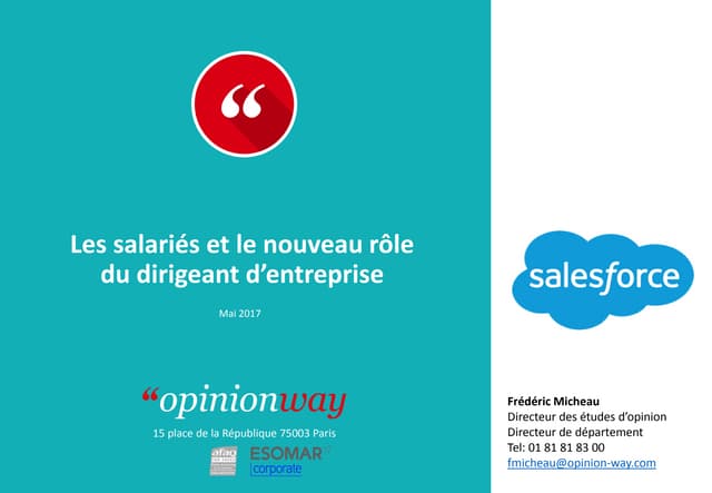 OpinionWay pour Salesforce - Les salariés et le nouveau rôle du dirigeant d'e...