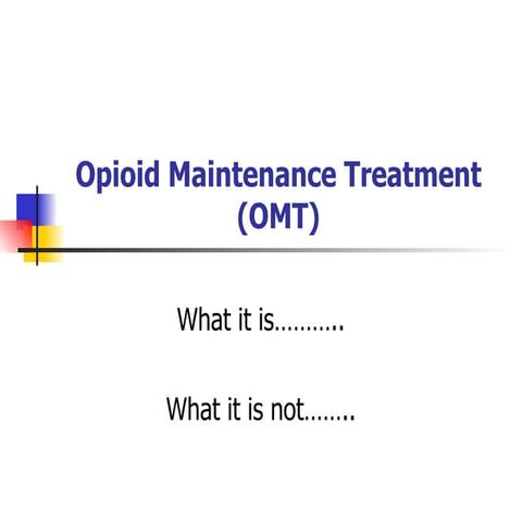 Opioid Maintenance Treatment In Packet