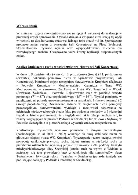 NFM układ drogowy