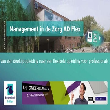 Opleiding Management in de Zorg Associate Degree: flexibel, op maat en blended